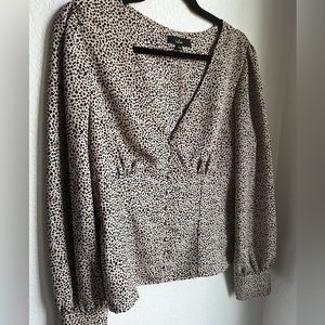 Lulu’s animal print, button up blouse